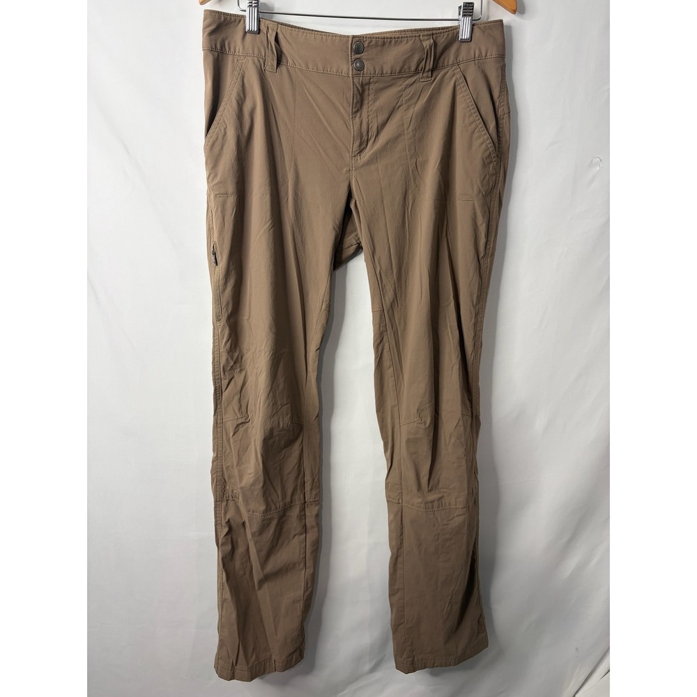 Columbia Omni-Shield Womens Hiking Pants Size 12 Long Tan Khaki Stretch Outdoor